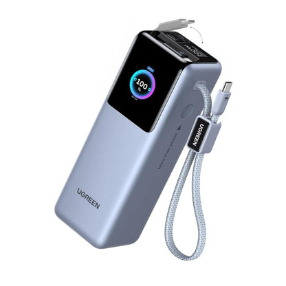 Eksterna baterija UGREEN PB728 (75702B), 25000mAh, 200W, QC + PD, 1 x USB-A - 3 x USB-C, Siva