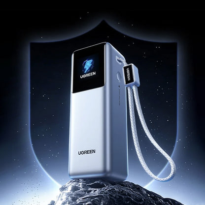 Eksterna baterija UGREEN PB728 (75702B), 25000mAh, 200W, QC + PD, 1 x USB-A - 3 x USB-C, Siva