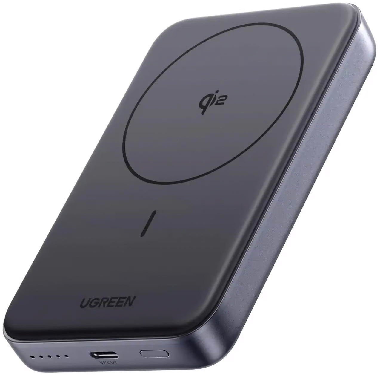 Spoljna baterija UGREEN PB761, 10000mAh, 30W, PD + FQI, 1 x QI - 1 x USB-C, Siva