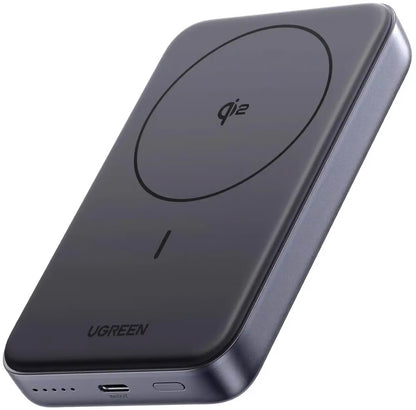 Spoljna baterija UGREEN PB761, 10000mAh, 30W, PD + FQI, 1 x QI - 1 x USB-C, Siva