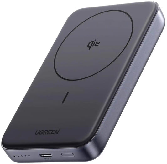 Spoljna baterija UGREEN PB761, 10000mAh, 30W, PD + FQI, 1 x QI - 1 x USB-C, Siva