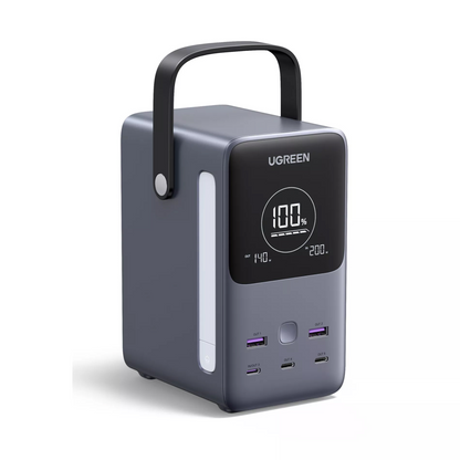 Eksterni punjač UGREEN PB770, 48000mAh, 300W, QC + PD, 2 x USB-A - 3 x USB-C, Siva, Refabrikovana