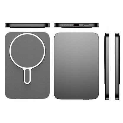 Spoljna baterija Wireless 3MK MagSnap Go, 5000mAh, 20W, PD + FQI, 1 x QI - 1 x USB-C, Siva