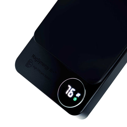 Spoljna baterija Wireless 3MK MagSynergy Ni+, 5000mAh, 22.5W, PD + FQI, 1 x QI - 1 x USB-C, Crna