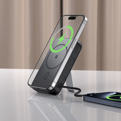 Spoljna bežična baterija Acefast M24, 10000mAh, 22.5W, PD + FQI, 1 x QI - 2 x USB-C, Siva