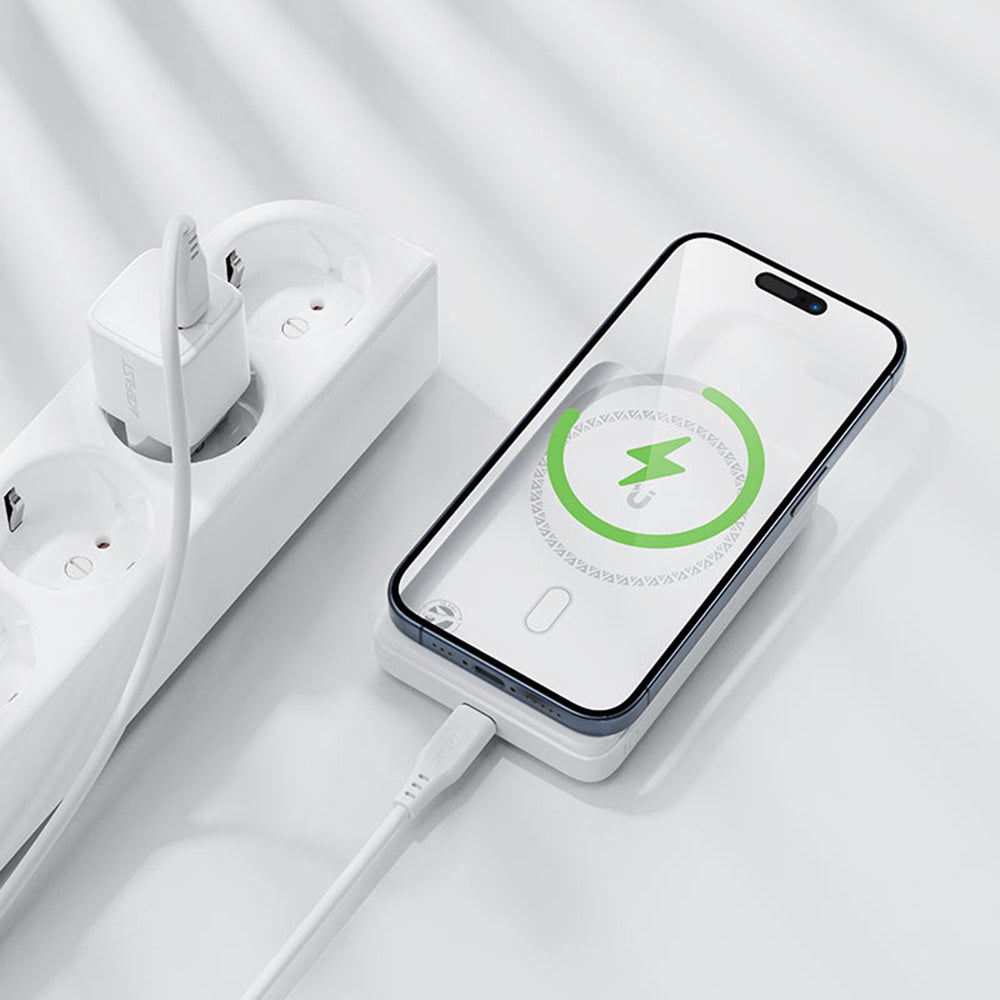 Spoljna baterija Wireless Acefast M26, 10000mAh, 20W, PD + FQI, 1 x QI - 1 x USB-C, Bela