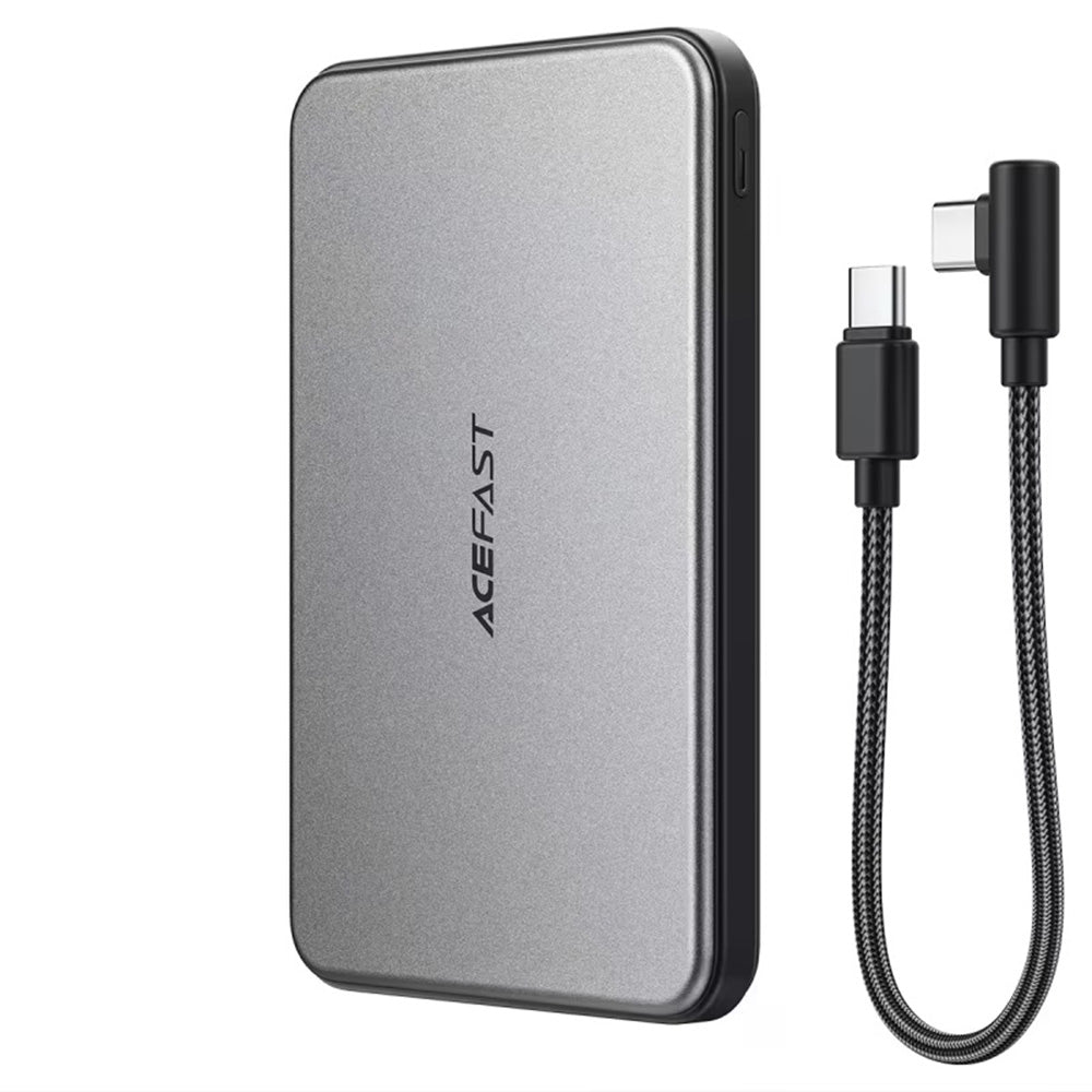 Spoljna baterija Wireless Acefast M30, 5000mAh, 20W, PD + FQI, 1 x QI - 2 x USB-C, Crna