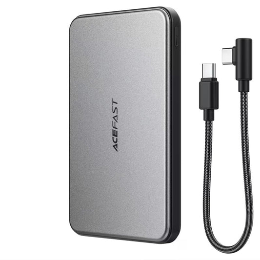 Spoljna baterija Wireless Acefast M30, 5000mAh, 20W, PD + FQI, 1 x QI - 2 x USB-C, Crna