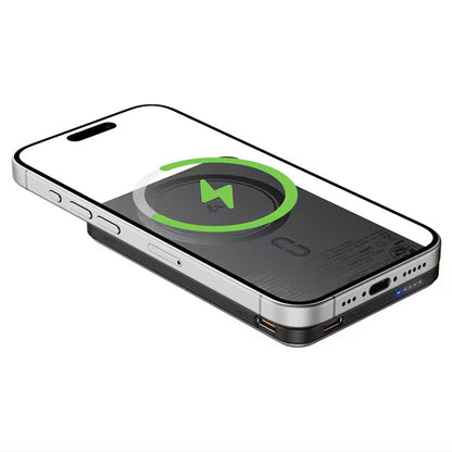 Spoljna baterija Wireless Acefast M30, 5000mAh, 20W, PD + FQI, 1 x QI - 2 x USB-C, Crna