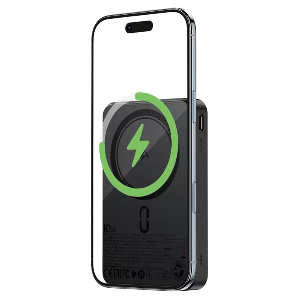 Spoljna baterija Wireless Acefast M31, 10000mAh, 22.5W, QC + PD + FQI, 1 x QI - 1 x USB-A - 2 x USB-C, Crna