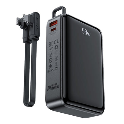 Spoljna baterija Acefast M4, 20000mAh, 67W, PD, 1 x USB-A - 2 x USB-C, Crna