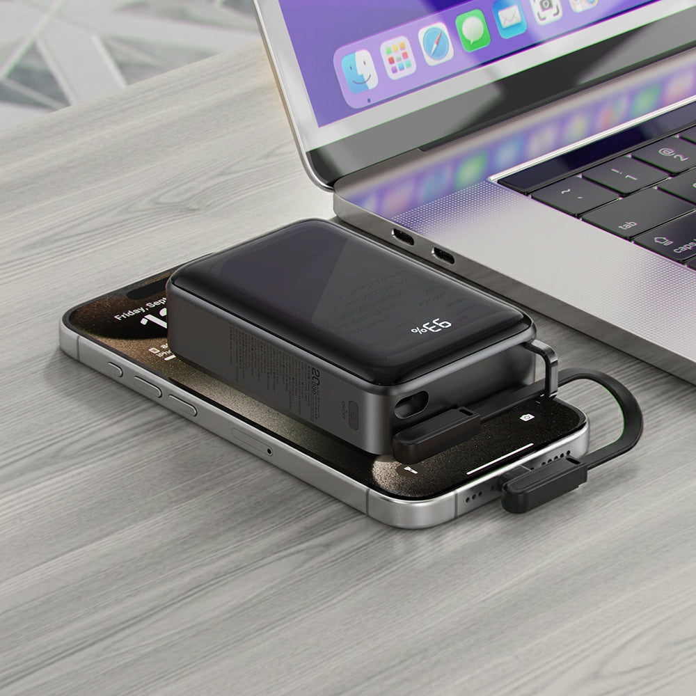 Spoljna baterija Acefast M4, 20000mAh, 67W, PD, 1 x USB-A - 2 x USB-C, Crna