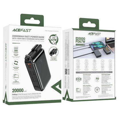 Spoljna baterija Acefast M4, 20000mAh, 67W, PD, 1 x USB-A - 2 x USB-C, Crna
