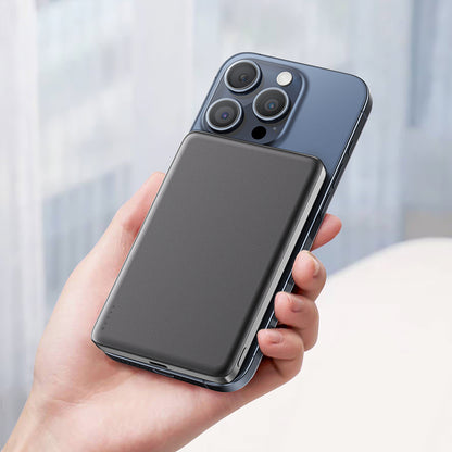 Spoljna baterija Wireless Acefast M8, 5000mAh, 18W, PD + FQI, 1 x QI - 1 x USB-C, Crna