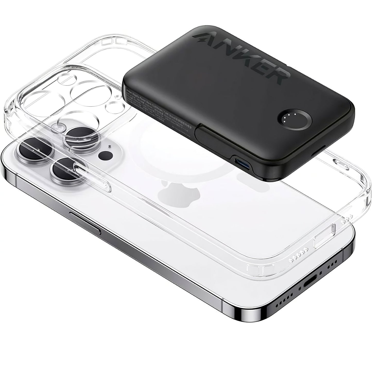 Spoljna Bežična Baterija Anker 322 MagGo, 5000mAh, 12W, 1 x QI - 1 x USB-C, Crna A1618G11