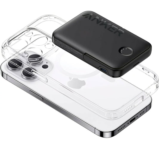 Vanjska baterija Anker 322 MagGo, bežična, 5000mAh, 12W, 1 x QI - 1 x USB-C, crna A1618G11