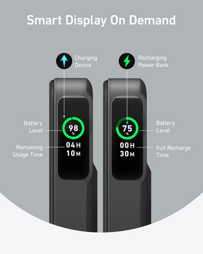 Spoljna bežična baterija Anker MagGo, 10000mAh, 27W, PD + FQI, 1 x QI - 1 x USB-C, Crna A1654011