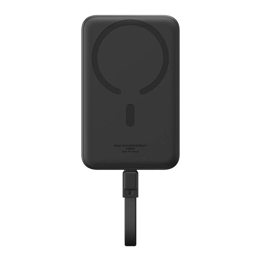 Wireless External Battery Baseus Magnetic Mini, 10000mAh, 30W, PD + FQI, 1 x QI - 2 x USB-C, Black P1002210B113-00