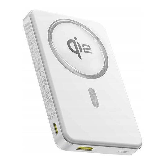 Spoljna bežična baterija Baseus Airpow2 Qi2, 10000mAh, 22.5W, QC + PD + FQI, 1 x QI - 1 x USB-A - 1 x USB-C, Bela P10080000213-00