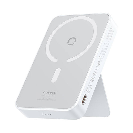 Spoljna bežična baterija Baseus MagPro PPCXZ05, 5000mAh, 20W, PD + FQI, 1 x QI - 1 x USB-C, Bela P10064101223-00