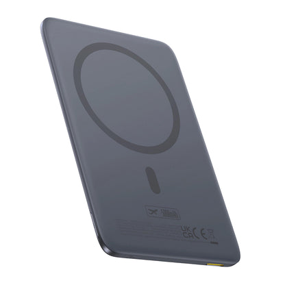 Baterija Eksterna Wireless Baseus PicoGo AM41, 5000mAh, 20W, PD + FQI, 1 x QI - 1 x USB-C, Siva P1007680C813-00