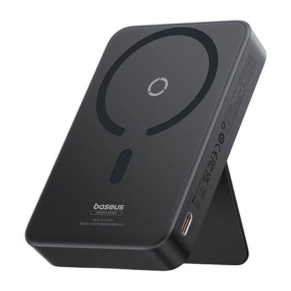 Spoljna bežična baterija Baseus MagPro PPCXZ05, 5000mAh, 20W, PD + FQI, 1 x QI - 1 x USB-C, Crna, Ponovo zapečaćena P10064101123-00
