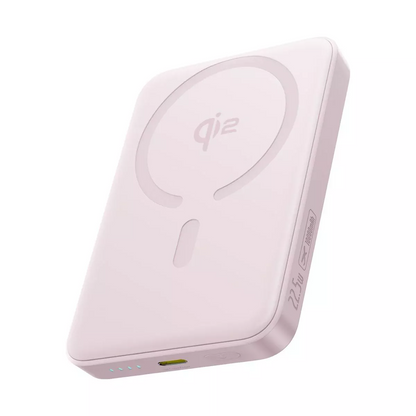 Spoljna bežična baterija Baseus Enerfill FM12, 10000mAh, 22.5W, PD + FQI, 1 x QI - 1 x USB-C, Roze E0028502