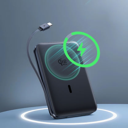Bežična eksterna baterija Baseus PicoGo AM61, 10000mAh, 45W, PD + FQI, 1 x QI - 2 x USB-C, Crna E0028V00