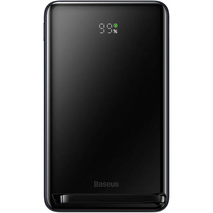 Baseus Magnetic Bracket Wireless External Battery, 10000mAh, 20W, PD + FQI, 1 x QI - 1 x USB-C, Blue PPCX000203 PPCX000203 