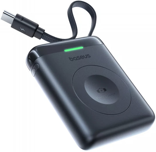 Bežična Eksterna Baterija Baseus EnerFill FW11 za Apple Watch Series, 1640mAh, 5W, 1 x QI, Crna E0205301