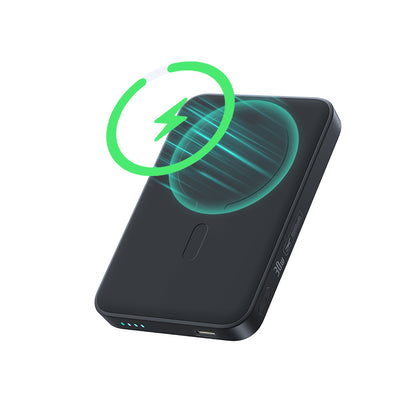Bežična eksterna baterija Baseus EnerFill FM11, 10000mAh, 30W, PD + FQI, 1 x QI - 1 x USB-C, Crna