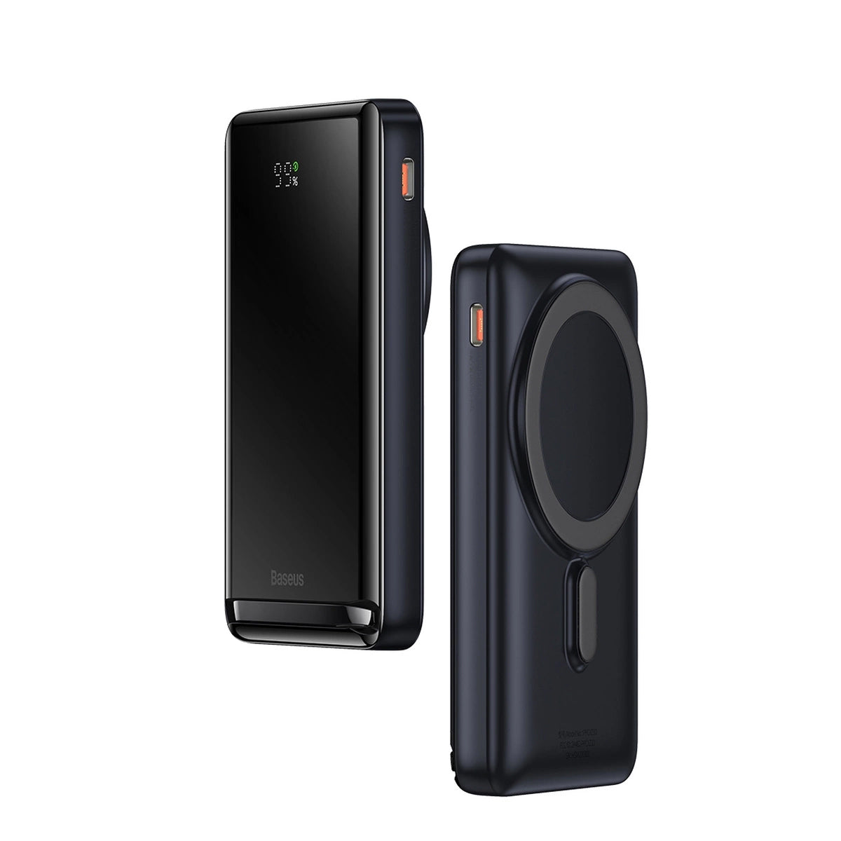Baseus Magnetic Bracket Wireless External Battery, 10000mAh, 20W, PD + FQI, 1 x QI - 1 x USB-C, Blue PPCX000203 PPCX000203 