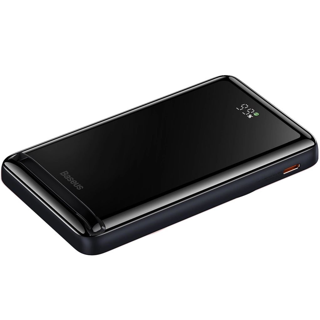 Baseus Magnetic Bracket Wireless External Battery, 10000mAh, 20W, PD + FQI, 1 x QI - 1 x USB-C, Blue PPCX000203 PPCX000203 