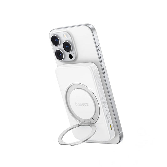 Spoljna bežična baterija Baseus PicoGo, 5000mAh, 20W, PD + FQI, 1 x QI - 1 x USB-C, Bela P10076800213-01