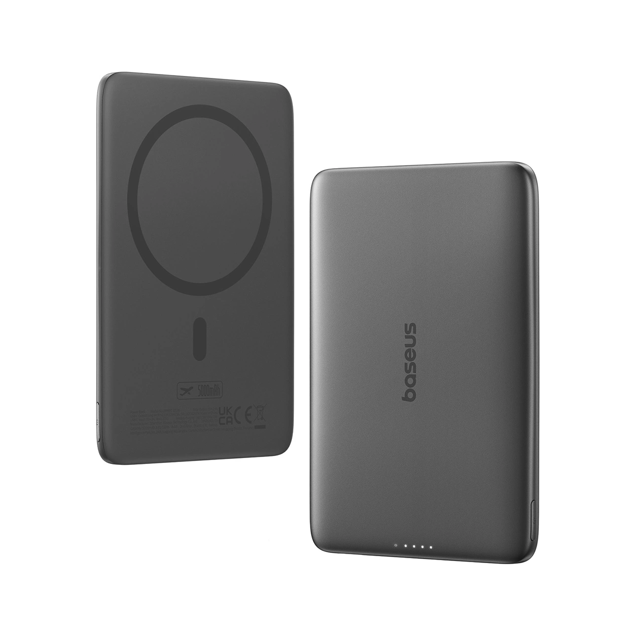Spoljna bežična baterija Baseus PicoGo AM41, 5000mAh, 20W, PD + FQI, 1 x QI - 1 x USB-C, Crna