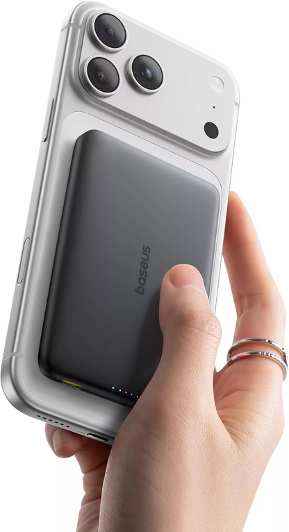 Spoljna bežična baterija Baseus PicoGo AM41, 10000mAh, 27W, PD + FQI, 1 x QI - 1 x USB-C, Crna E0027201