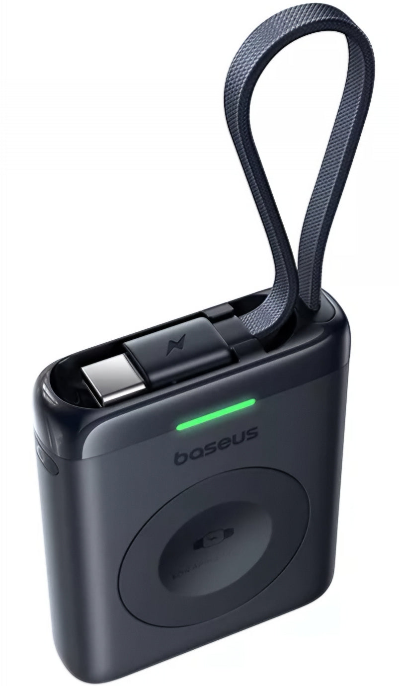 Bežična Eksterna Baterija Baseus EnerFill FW11 za Apple Watch Series, 1640mAh, 5W, 1 x QI, Crna E0205301
