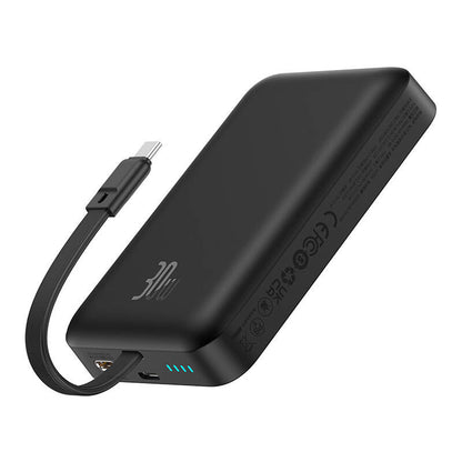 Wireless External Battery Baseus Magnetic Mini, 10000mAh, 30W, PD + FQI, 1 x QI - 2 x USB-C, Black P1002210B113-00