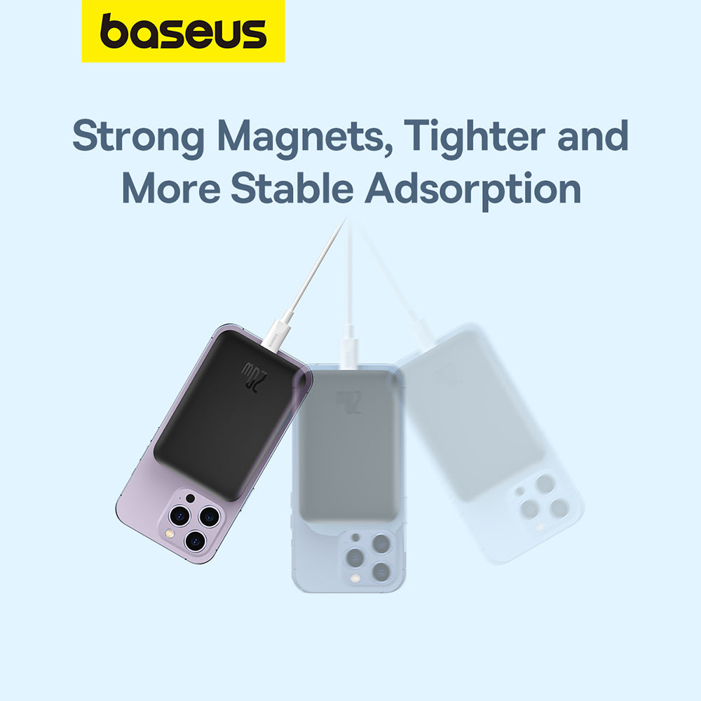 Baterija Eksterna Wireless Baseus Mini Air, 6000mAh, 20W, PD + FQI, 1 x QI - 1 x USB-C, Crna P10059002113-00