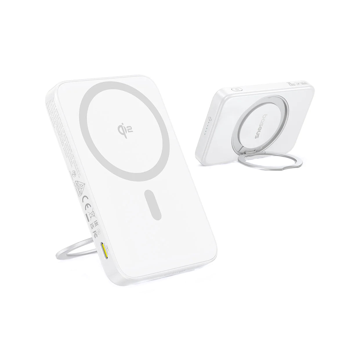 Spoljna bežična baterija Baseus PicoGo, 5000mAh, 20W, PD + FQI, 1 x QI - 1 x USB-C, Bela P10076800213-01