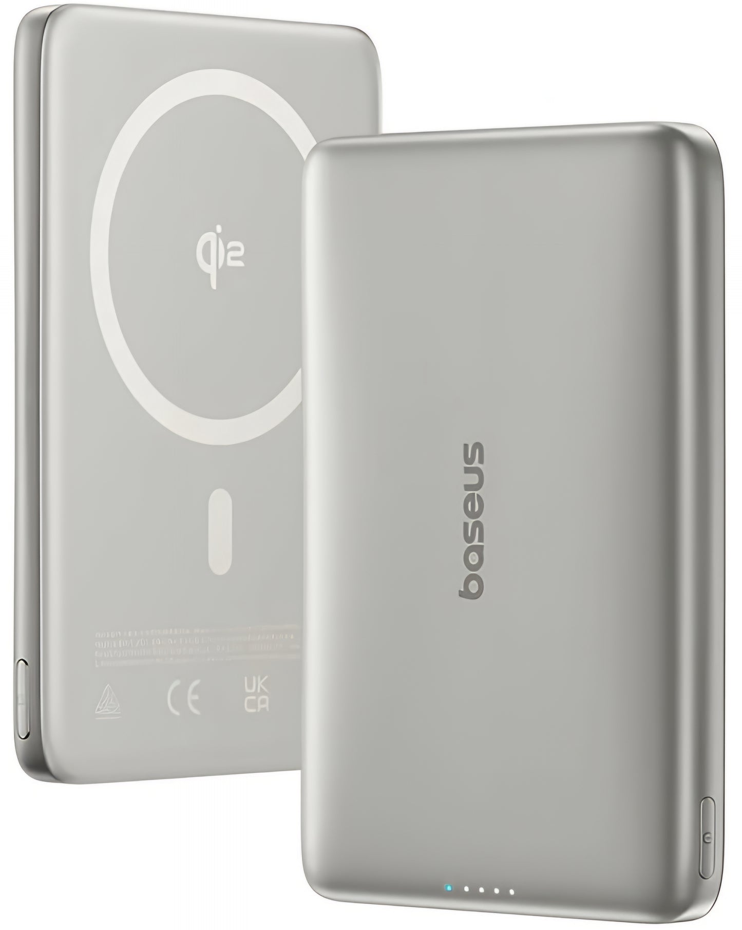 Spoljna bežična baterija Baseus PicoGo AM41, 10000mAh, 27W, PD + FQI, 1 x QI - 1 x USB-C, Bež E0027203
