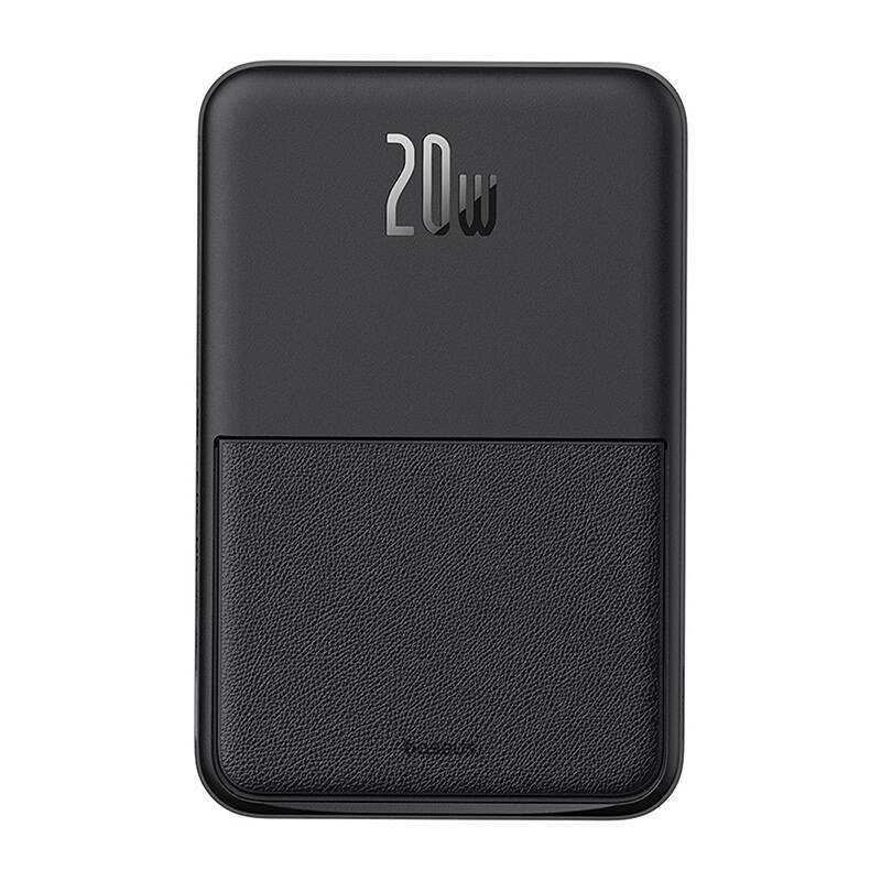 Spoljna bežična baterija Baseus MagPro PPCXZ05, 5000mAh, 20W, PD + FQI, 1 x QI - 1 x USB-C, Crna, Ponovo zapečaćena P10064101123-00