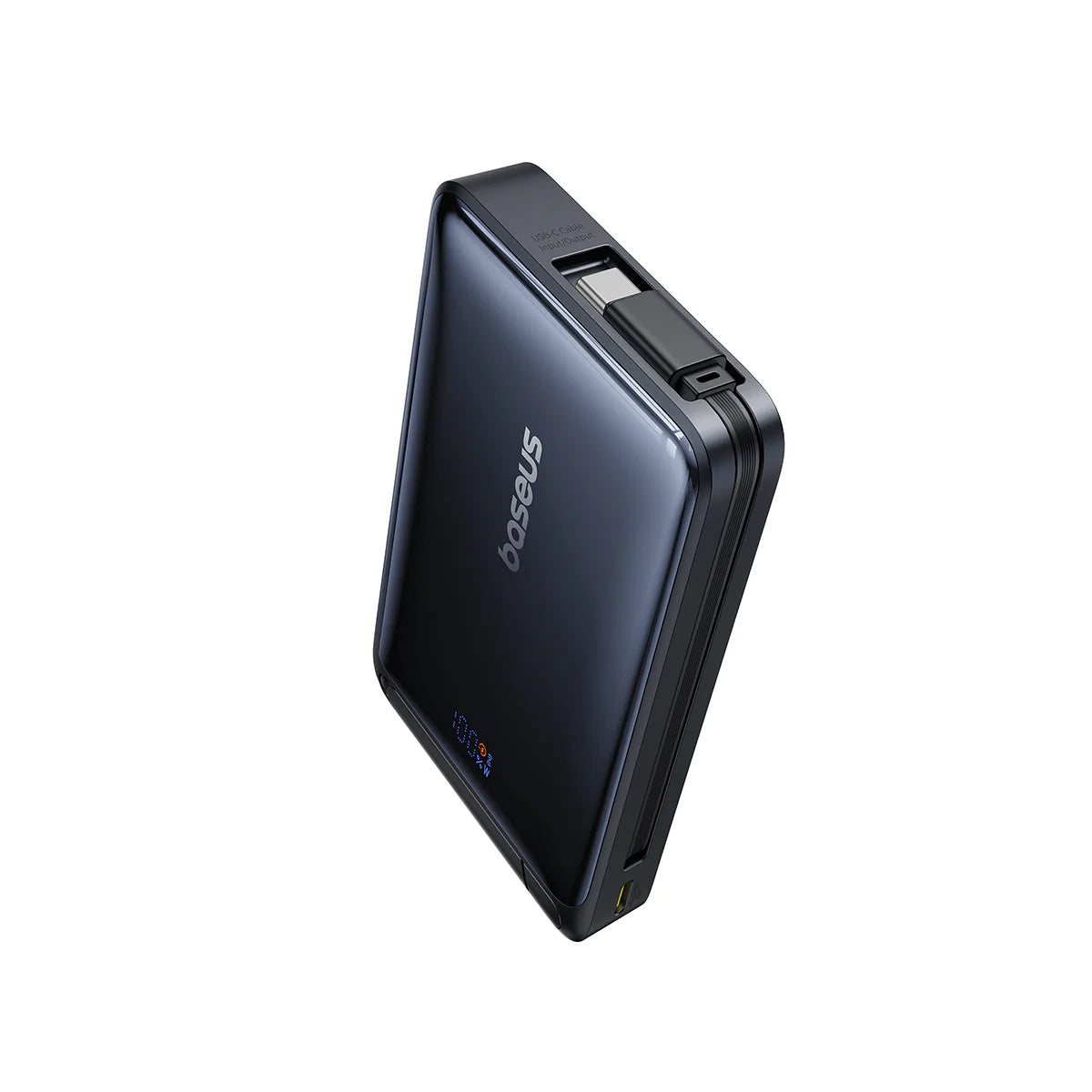 Spoljna bežična baterija Baseus Nomos, 10000mAh, 45W, PD + FQI, 1 x QI - 2 x USB-C, Crna P10078800123-00