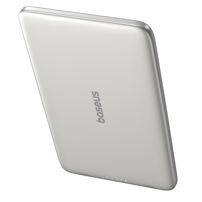 Spoljna bežična baterija Baseus PicoGo AM41, 5000mAh, 20W, PD + FQI, 1 x QI - 1 x USB-C, Bež