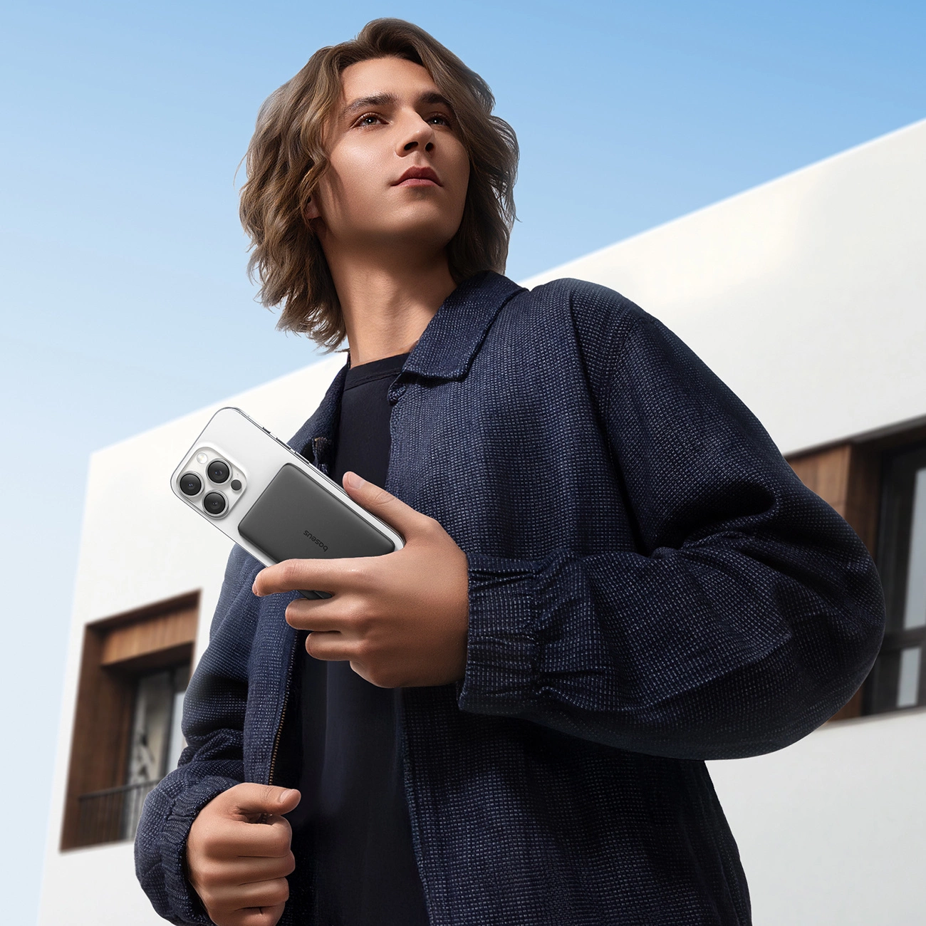 Spoljna bežična baterija Baseus PicoGo AM41, 5000mAh, 20W, PD + FQI, 1 x QI - 1 x USB-C, Crna