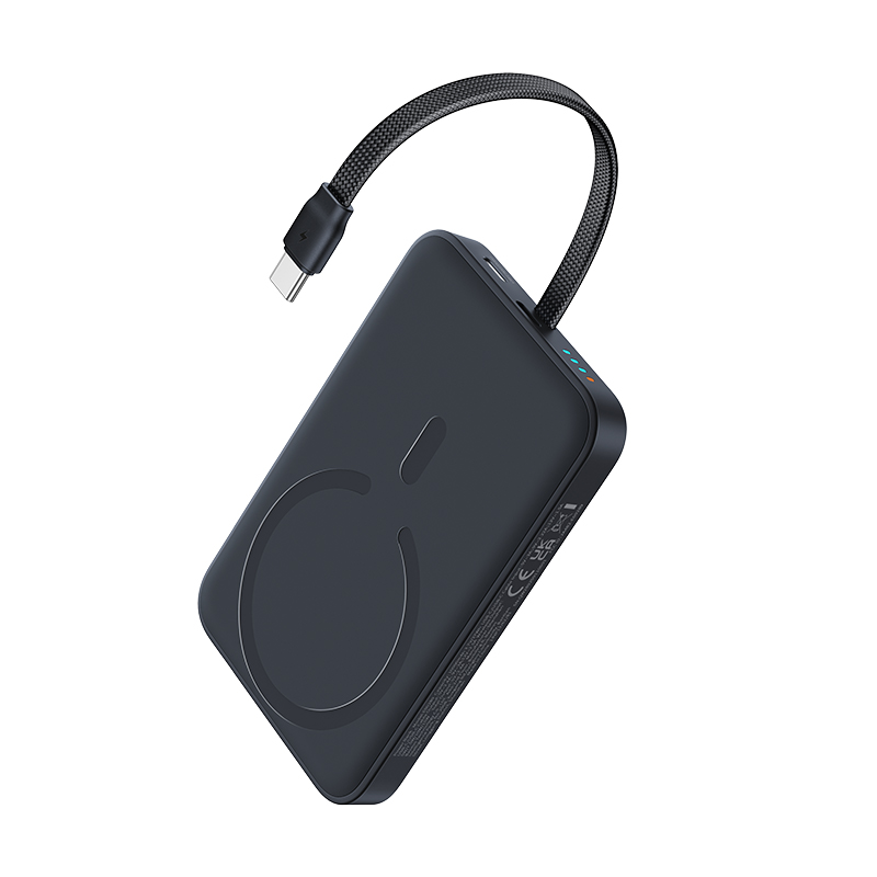 Baseus EnerFill FM11 bežna eksterna baterija, 10000 mAh, 30 W, PD + FQI, 1 x QI – 2 x USB-C, crna E0028904