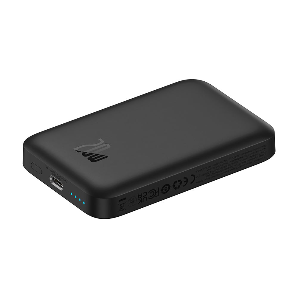 Baterija Eksterna Wireless Baseus Mini Air, 6000mAh, 20W, PD + FQI, 1 x QI - 1 x USB-C, Crna P10059002113-00