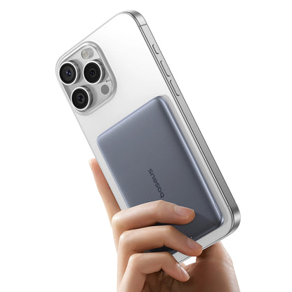 Baterija Eksterna Wireless Baseus PicoGo AM41, 5000mAh, 20W, PD + FQI, 1 x QI - 1 x USB-C, Siva P1007680C813-00
