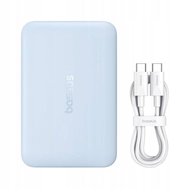 Bežična Eksterna Baterija Baseus EnerFill FM11 Ultra-Mini, 10000mAh, 22.5W, PD + FQI, 1 x QI - 1 x USB-C, Plava P1008210E313-00
