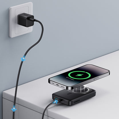 Spoljna baterija Wireless Baseus Magnetic Mini, 10000mAh, 20W, PD + FQI, 1 x QI - 1 x USB-C, Crna P10059001113-00